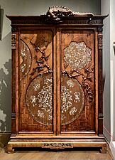 Cabinet, by Léon Dromard, Paris, circa 1874-1889, pear wood, inv. 2014.3.1 MAD Paris