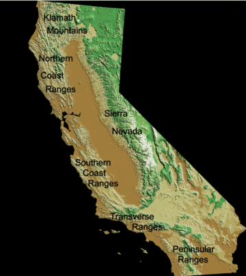 California Mountain Ranges