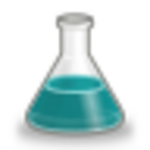 Conical flask teal.svg