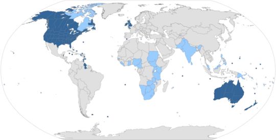 English language distribution