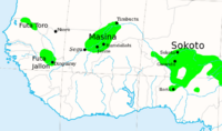 Fula jihad states map general c1830