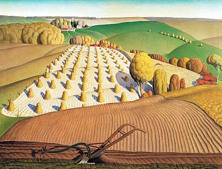 Grant Wood - Fall Plowing