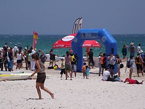 Kayaking competition Cottesloe