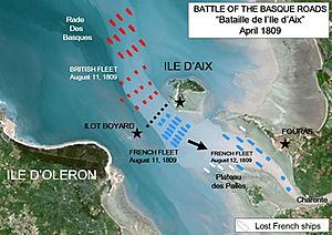 Map Battle of Basques Roads 1809