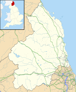 Map showing the location of Simonside Hills