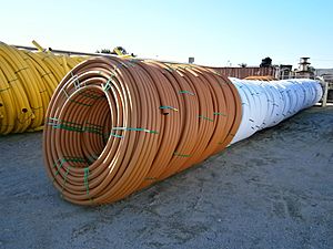 Orange and Yellow HDPE Pipe