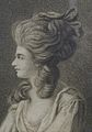 Stipple engraving of Georgiana Devonshire after Diana Beauclerk