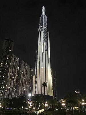 The Landmark 81 at night