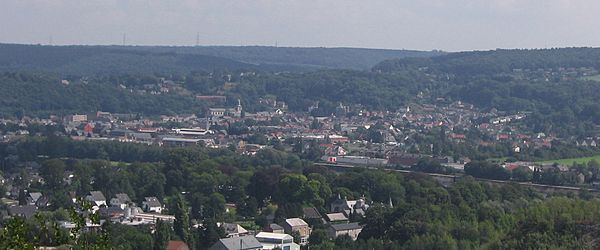 Vue d'andenne depuis la réserve (retouchée)