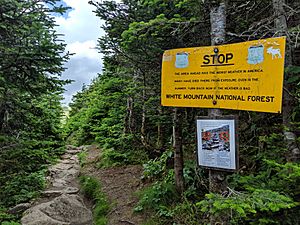 White Mountain National Forest Alpine Zone Warning Sign