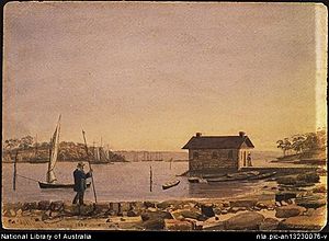 Woolloomooloo Bay Watercolour 1855