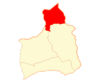 Map of General Lagos commune in Arica and Parinacota Region