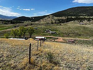 Photo looking South from the E-Town Cemetery over what was once Elizabethtown, New Mexico