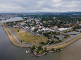 Aerial of Lewiston and the Port of Lewiston