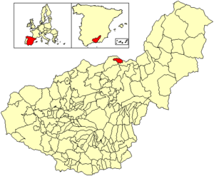 Location of Alicún de Ortega