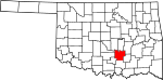 State map highlighting Pontotoc County