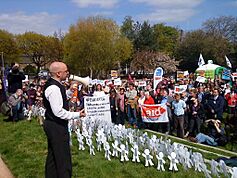 Patrick Harvie speaks to rally