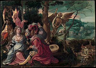 Pieter Coecke van Aelst - Lovers Surprised by a Fool and Death