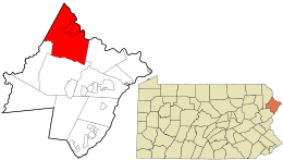 Location in Pike County and the state of Pennsylvania.