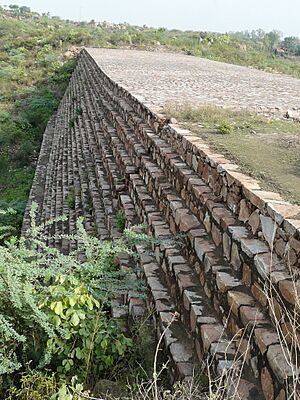 Surajkund dam "downstream" side