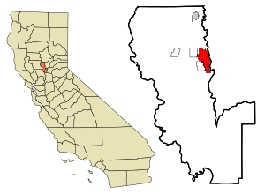 Location in Sutter County and the state of California