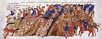 The Serbs massacre the Byzantines in the mountain passes