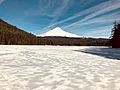 Trillium Lake in winter