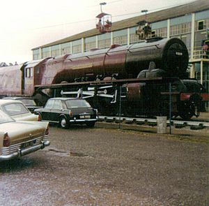 6229 Duchess of Hamilton steam locomotive Butlins Holiday Camp Minehead 14 August 1974