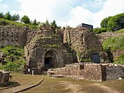 Blaenafon Ironworks -two furnaces-24May2008