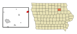 Location of Sumner, Iowa