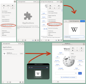 GNOME Web 3.36 application manager