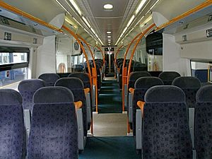 Hastings line train interior