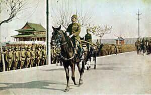 Iwane Matui and Asakanomiya on Parade of Nanking