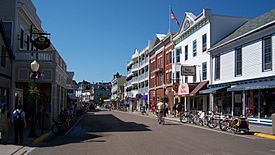 Downtown Mackinac Island along M-185