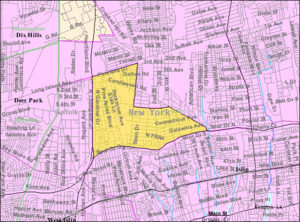 U.S. Census map of North Bay Shore.