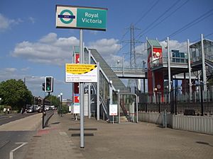 Royal Victoria stn entrance