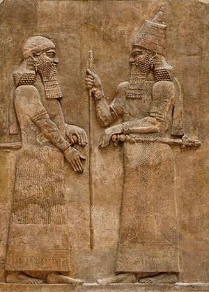 Sargon II and dignitary