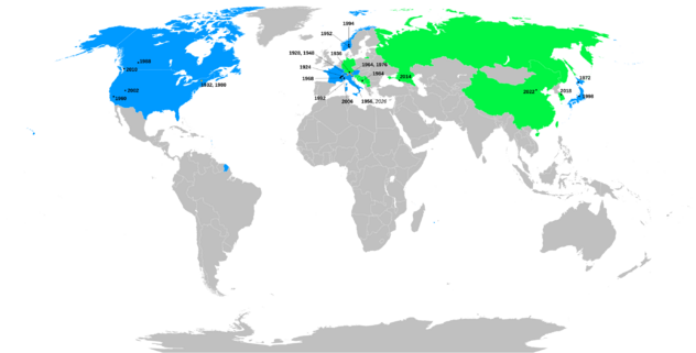 Winter olympics all cities