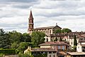 (Albi) Eglise Sainte-Marie-Madeleine vue du premier niveau du Palais épiscopal