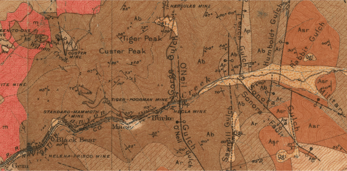 1907BurkeIdaho geologic map