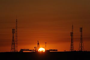 Baikonur Cosmodrome Soyuz launch pad.jpg