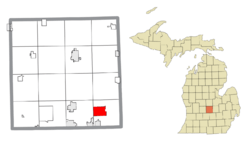 Location within Clinton County