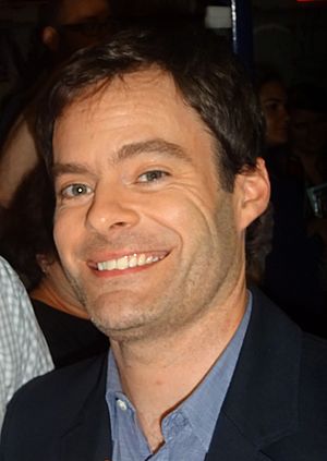 Hader smiling