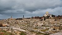 The remains of the city of Chersonesos.