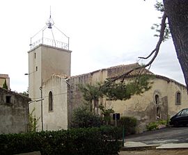 The church in Fraissé-des-Corbières