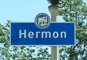 Hermon Neighborhood Signlocated on Via Marisol at the 110 Freeway exit