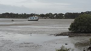 Looking out to the Great Sandy Strait from Norman Point, Tin Can Bay, Queensland, 2016 03