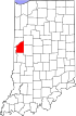 State map highlighting Fountain County