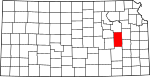 State map highlighting Lyon County