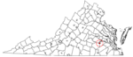 State map highlighting Petersburg